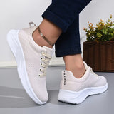 White Breathable Mesh Sport Sneakers Women Comfort Soft Bottom Non Slip Running Shoes Woman Plus Size 43 Lace Up Tennis Shoes