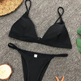 DEKA Women Sexy Solid Mini Micro Bikini Set Push-up padded Bra Thong Split Swimwear Female Bandage Bathing Suit Lacing Swimsuit