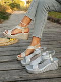 Summer 2026 Round Head Sexy Comfortable Non - Slip Casual Sandals Fashion Light Large Size Wedgeheel Sandals Women