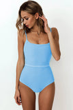 4 Colors Sexy One Piece Swimsuit Swimwear Women Solid Special Fabric Bathing Suit Beachwear with Waistband Maillot De Bain Femme