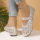 2026 New Casual Fashionable Women's Summer Hollow Ladies Shoes Closed Toe Sandals Soft and Comfortable Ballet Flat Shoes