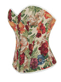 Spring new court Corset Jacquard tube top lace-up body shaping coat