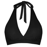 Bikini Bra Top Push Up Swim Crop Top Sexy V Neck Tie Back Swimwear Solid Beachwear One Piece Swimsuit Underwear Bathing Suit