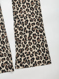 Foridol Leopard Print Wide Leg Long Pants Women Spring Summer Straight Fashion New Pants Zip Casual Female Pantalones 2025