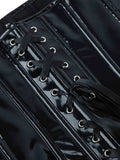 New European and American leather breasted glossy leather court corset waist corset