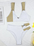 2026 Sexy Bikini Women Push Up Patchwork Hollow High Waist Swimwear Swimsuit Bikinis Set Bathing Suit Beach Bikini Female Hook