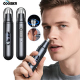 Nose Hair Trimmer Rechargeable Mini Portable Electric Nose Hair Clipper for Men Automatic Shaving Eyebrow Ear Nose Hair Trimmer