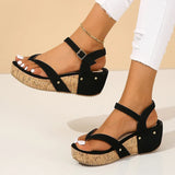 Chunky Platform Clip-Toe Sandals for Women Summer Rivet High Heel Sandal for Ladies Fashion Outdoor Anti-Slip Sandalias Mujer
