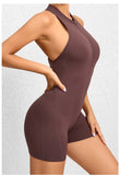Women Yoga V Backless Jumpsuit Workout Bodysuit Sleeveless Gym Bodycon Sportswear Fitness Yoga Suit One Piece Outfit