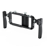 Universal Smartphone Video Rig with Handles 67mm Filter Adapter Phone Cage for iPhone 14 13 15 Pro Max Samsung S23 Ultra