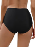 2026 Black High Waist Swimsuit Only Pants Swimwear Women Solid Bathers Bathing Swimming Trunks Swim Suit Female XXL