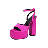NASBAVI 2025 Women's Summer New Style Super High Heels Waterproof Terrace Trendy Glitter T-Stage Fashion Sandals Wedding Sandals