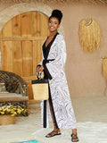 2026 Women Swimsuit Beach Cover Up dress Sleeve Kaftan Beach Tunic Long Pareos Bikinis Cover ups Summer Robe Plage Beachwear