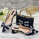 Doershow  Lastest Italian Design Fashion Style Ladies Shoes with Matching Bag Set 2024 Nigerian Shoes and Bag Set  HTR1-3