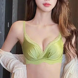 Desire Thin Push-up Seamless Adjustment Women's Small Breasts Sexy Underwear Without Underwire Support Anti-sagging Bra Summer