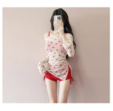 New Swimsuit Women's Split Three Piece Set Covers The Belly and Looks Slimmer, Gathers Small Breasts, Ins Style Hot Spring Bath