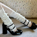 2026 Brand Design Women's Mary Janes Heels Shoes Summer Vintage Black Shoes Sweet Elegant Crystals Rhinestones Lady Pumps