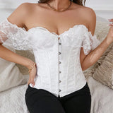 Lace Strap Court Style Shaping Top Tummy Control Waist Cincher Outerwear Trendy Shaping Slimming Tight Fishbone Underwear AYPC