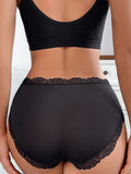 Women's Solid Color Lace Triangle Pants With Low Waist And No Trace Comfortable Daily Casual Underwear Z2847