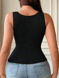 Women's Sleeveless Tank Top Underwear.Elegant Floral Lace Neckline Sexy Tops Women.Plain Layering piece