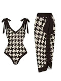 2026 String One Piece Swimsuit & Vent Skirt Padded Sexy Swimwear Women Bathing Suit Female Swimming Summer Beachwear Bodysuit