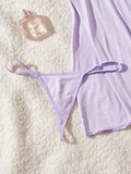 Light Purple Women Nightdress Sexy Lace Bow Lingerie Adult Dress Babydoll Sex Sleepdress Underwear Sets Ladies Erotic Outfits