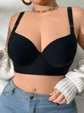 Push up Bra for Women Solid Color Plus Size Bras Thin Cup Underwire Bra Sexy Brassiere B C D E Cup
