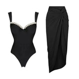 2025 New 2PC Push Up Women Bikini Set Skirt Floral Printed Bikinis Strappy Bandage Swimwear Brazilian Biquini Bathing Suit