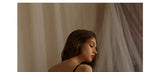 MOYISU Parisian Sheer Bralette Set - Ultra-Thin Wire-Free Bra No Padding Anti-Sag Lace Cutout Lingerie Sexy Vacation-Ready Tushy