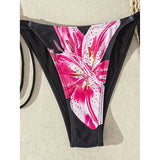 XS - L Floral Leopard Printed Halter Bikini Women Swimwear Female Swimsuit Two-Pieces Bikini Set Bather Bathing Suit Swim V6424