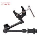 Super Clamp 7/11 inches Adjustable Magic Articulated Arm for Mounting HDMI Monitor LED Light LCD Video Camera Flash Camera DSLR