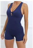 Padded Jumpsuit Sport Women Yoga Bodysuit Fitness Wear Gym Sportswear High Elastic Workout Running Clothes