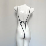 DEKA Transparent One Pieces Swimsuit Bikini Sexy Women Swimming Suit Micro Swimwear Bra V-string Thong Monokini Beach Clothings