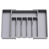 New Adjustable Cutlery Organizer - Upgraded Plastic Storage Tray with Dividers, Ideal for Organizing Spoons and Knife Drawers.