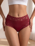 3PCS/Set Women's Sexy Lace Panties High Waist Hollow Out Briefs Breathable Underwear Female Elastic Soft Lingerie XS-XXL