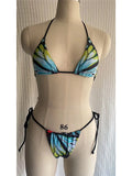 Sexy 4 Colors Printed Halter Padded Bikini Female Swimsuit Women Swimwear Two-pieces Bikini set Bather Bathing Suit Swim K4910