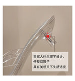 2026 Summer Jelly Shoes Women Fashion Sandals Low Heel Square Toe Girls Street Flip Flops Transparent Color Female Slippers