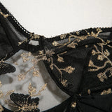 Bikini Fashion Sexy Butterfly Embroidery Slim-Fit Sexy All-Match Jumpsuit for Women