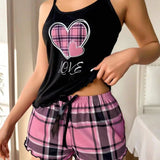 Women Pajamas Sleepwear Pajama Set Sports Camisole And Shorts Print Ventilate Casual Soft Comfortable