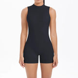 Women's Seamless Yoga Jumpsuit New Beautiful Back & Pleats Hip Lifting Short Jumpsuit Sports Running Fitness Jumpsuit Yoga Suit