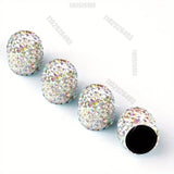 Diamond Crystal Motorcycle Car Tire Valve Caps 4/2pcs Shining Dust-proof Wheel Valve Cover Vehicle Bling Valve Cap Styling Toos