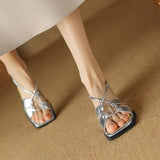 2026Summer New Model Fashion Middle Heeled Women's Sandals Black Buckle Open-toe Comfortable Hollow-out Women's Shoes High 3.5cm
