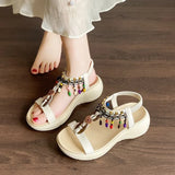 Women's Sandals  Summer Soft Bottom Anti Slip Sweet Tourism Vacation Beach Flat Shoes Women's Sandals