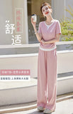 Knitted two-piece casual suit is loose and comfortable