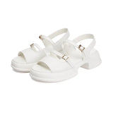 Women's Sandals 2026 New Summer Platform Fashion High Heel Sandals Outdoor Beach Shoes Square Toe Buckle Strap Women’s Shoes