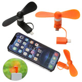Mini USB Fan Flexible Cooling hand Fan portable Fans Summer Cool laptop Desktop Cell Phone Cooler 2 in 1 Micro USB Type-C plug