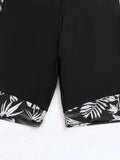 2026 Summer New Women Two-Piece Surfing Suit,fashion Leaf Print Conservative Tankini,Short-sleeve Zipper Swimsuit,beach Swimwear