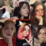 Lolita Bells Cat Ear Hair Clips Fur Headwear Anime Hairpins Headdress Cosplay Hairclip Headsband Party Costume Hair Accessories