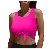 Women's Swimsuit Sexy Bikini Solid Leopard Print Padded Bra Tops Swimwear Bathing Swimming Crop Top Female Summer Beachwear