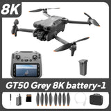 Lenovo GT50 GPS Foldable Drone 8K Dual Camera 5G WIFI FPV Brushless 12.5cm Screen RC Optical Flow Quadcopter Drone